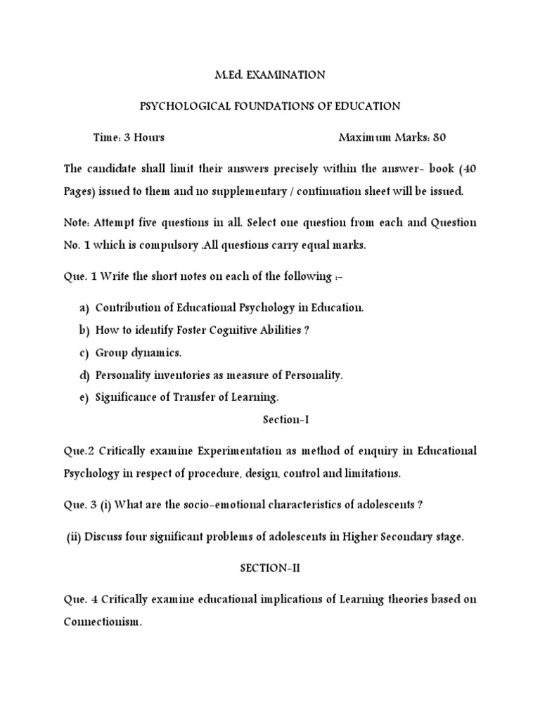 Psychology-Of-Education-Exam-Past-Paper-Mpya-News