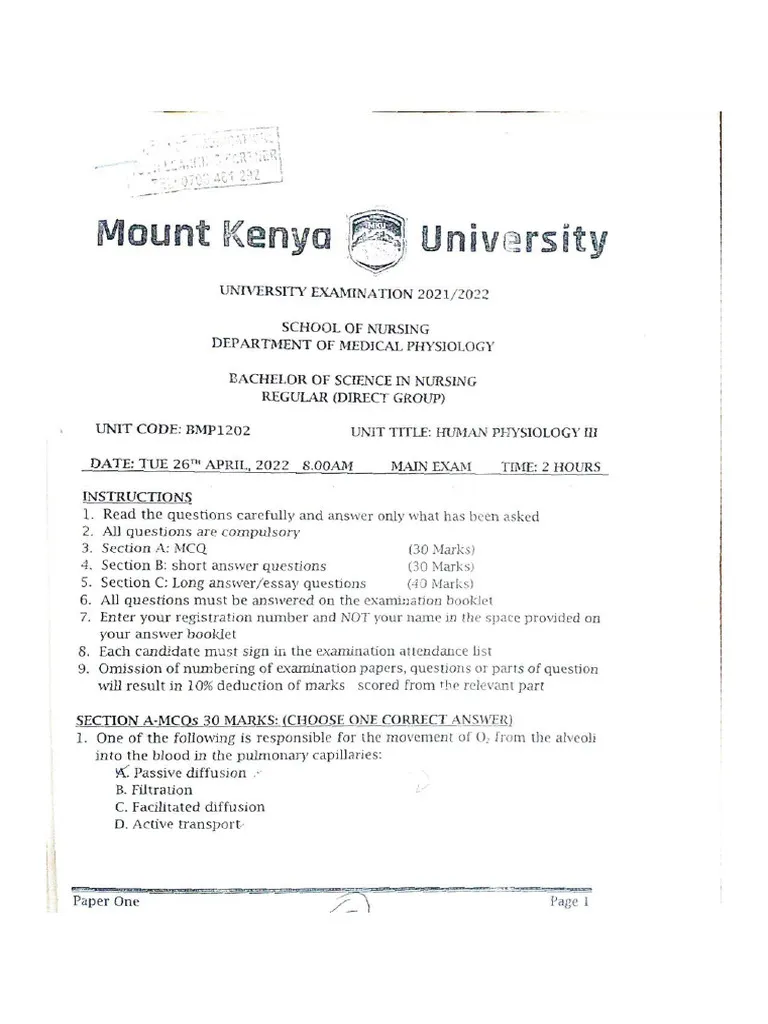 Functional-Human-Physiology-Exam-Past-Paper-Mpya-News