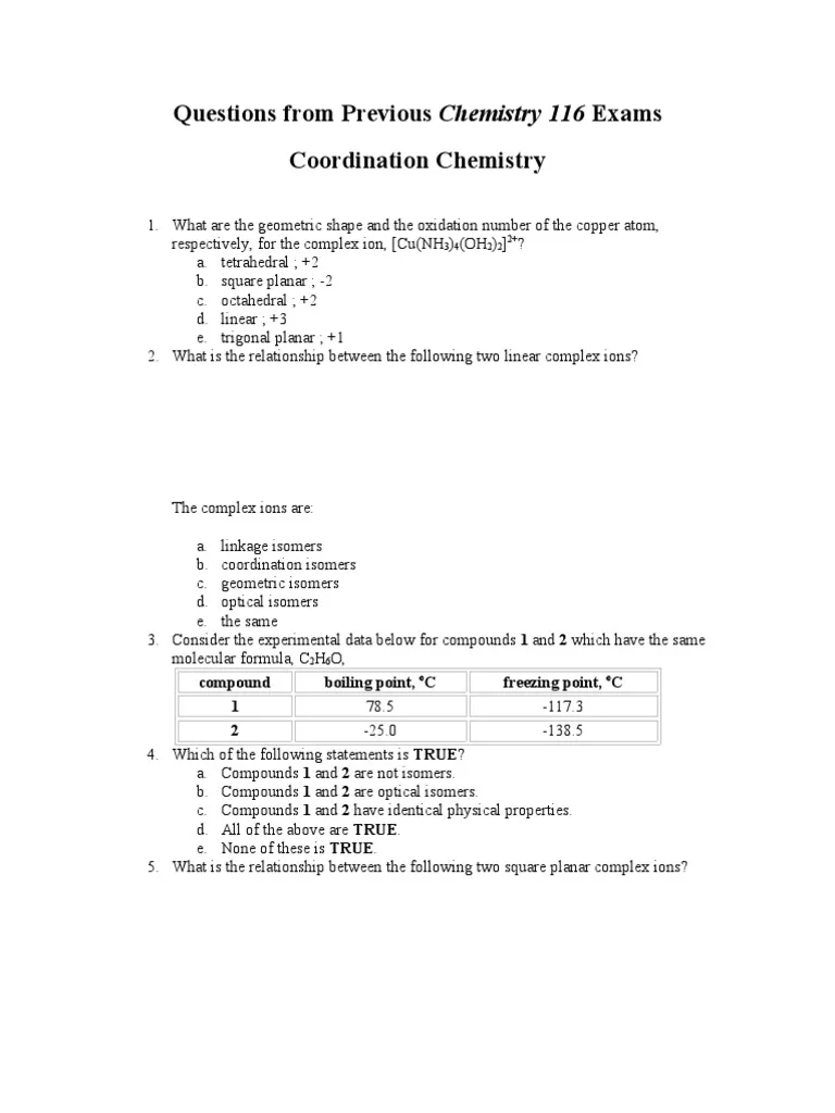 Coordination-And-Organometallic-Exam-Past-Paper-Mpya-News