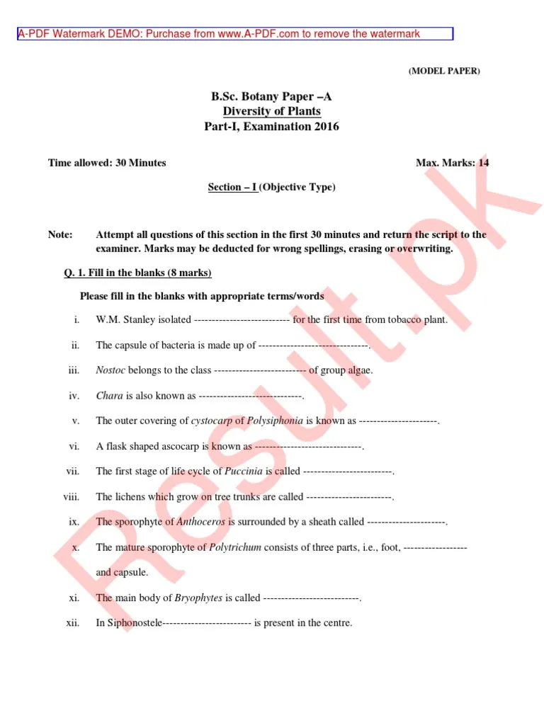 Plant-Diversity-Exam-Past-Paper-Mpya-News