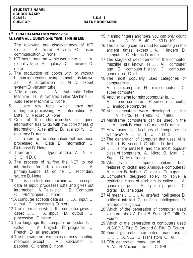 Computer-Technology-And-Data-Processing-Exam-Past-Paper-Mpya-News