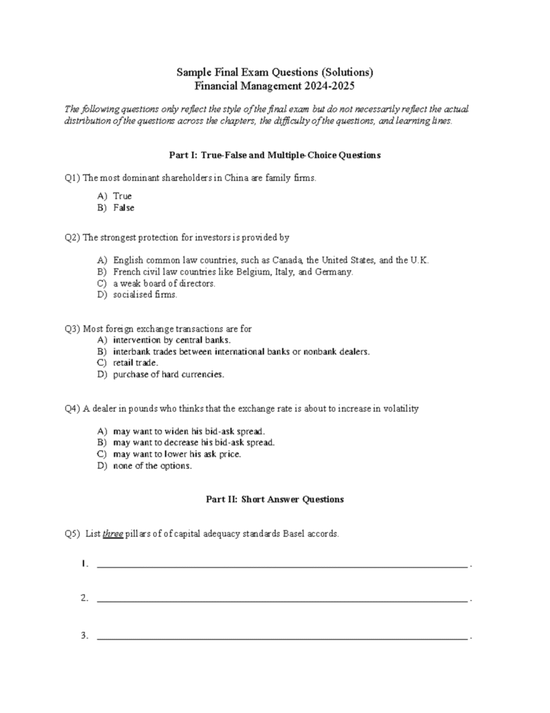Bio-policy Exam Past Paper